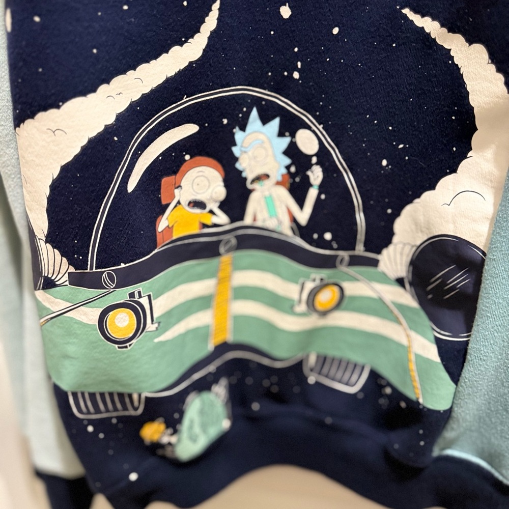 Rick and Morty Multicolor Hoodie size XL - Picture 3 of 11